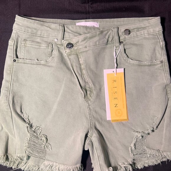 NWT ALIYAH RISEN SHORTS - OLIVE Sz Large - Picture 4 of 13